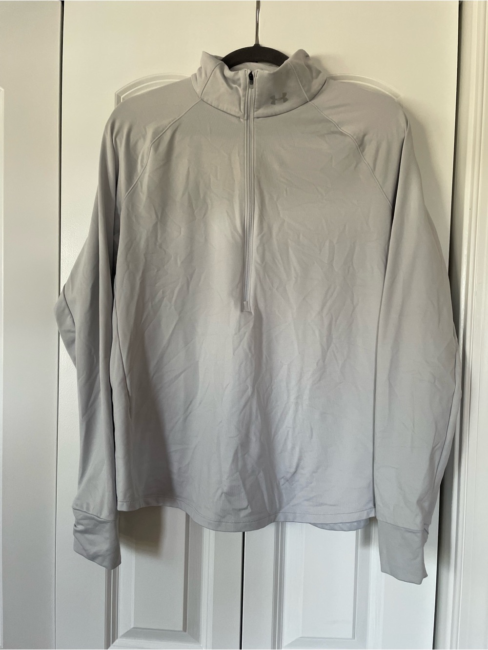 Under Armour Women's Light Gray Quarter-Zip Performance Pullover